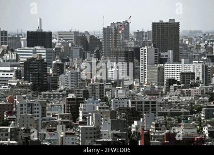 Vista dell'area residenziale di Tokyo Foto Stock