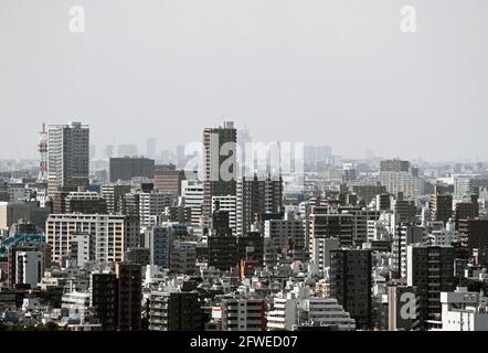 Vista dell'area residenziale di Tokyo Foto Stock