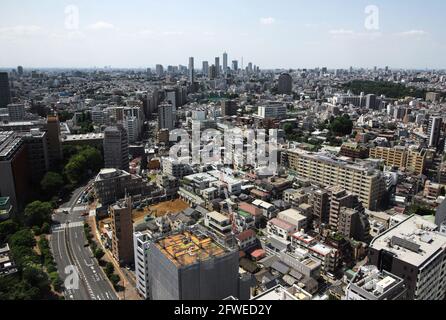 Vista dell'area residenziale di Tokyo Foto Stock