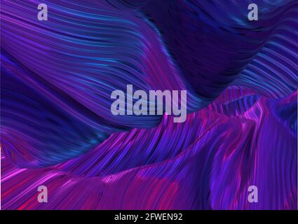 Pupilla astratta e tessitura ondulata blu Foto Stock