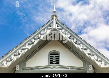 Particolari saggi architettonici di un edificio a Southampton, NY Foto Stock