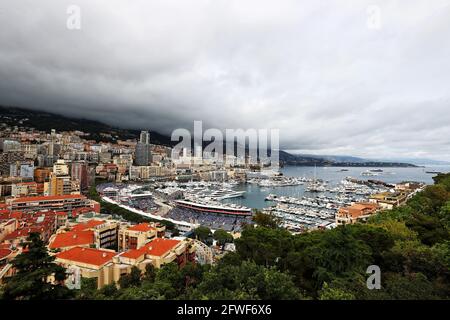 Monte Carlo, Monaco. 22 maggio 2021. Monaco panoramica. Gran Premio di Monaco, sabato 22 maggio 2021. Monte Carlo, Monaco. Credit: James Moy/Alamy Live News Foto Stock