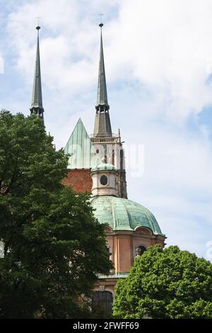La Cattedrale di San Giovanni Battista, a Wroclaw, Polonia, sede dell'Arcidiocesi Cattolica Romana di Wroclaw, una chiesa gotica, un punto di riferimento della città Foto Stock
