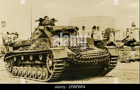 WW2 WK2 Panzerkampfwagen IV (Panzer IV), carro armato medio tedesco Foto Stock