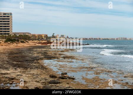 Vista costiera di "Punta prima" in Spagna Foto Stock