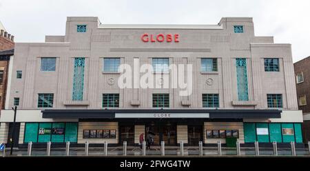 Stockton on Tees, Regno Unito. 21 maggio 2021. Il Consiglio di Borough ha annunciato che i lavori di ristrutturazione di £30m sull'art deco, Globe Theatre, sono stati completati e la sede sarà presto aperta al pubblico. Credit David Dixon/Alamy Foto Stock