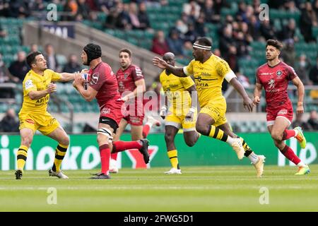 LONDRA, REGNO UNITO. 22 MAGGIO: Francois Cros di Tolosa in azione durante la partita della European Champions Cup tra la Rochelle e Tolosa al Twickenham Stadium di Londra, Inghilterra, sabato 22 maggio 2021. (Credit: Juan Gasparini | MI News) Credit: MI News & Sport /Alamy Live News Foto Stock