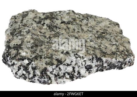 Granito di Hauzenberg, Germania isolato su sfondo bianco Foto Stock