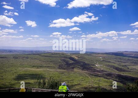 Menengai Crater View Point Nakuru City County Kenya Foto Stock