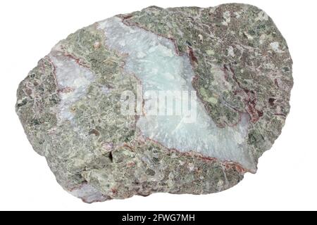 larimar dalla Repubblica Dominicana isolato su sfondo bianco Foto Stock