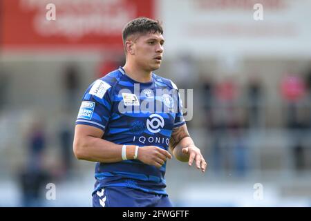 Mitch Clark (23) di Wigan Warriors in azione durante il gioco Foto Stock