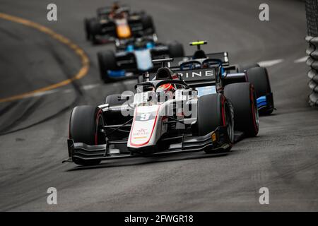 09 Lundgaard Christian (dnk), ART Grand Prix, Dallara F2, azione nel campionato FIA Formula 2 2021 a Monaco dal 21 al 23 maggio - Foto Florent Gooden/DPPI Foto Stock