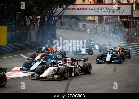 09 Lundgaard Christian (dnk), ART Grand Prix, Dallara F2, azione nel campionato FIA Formula 2 2021 a Monaco dal 21 al 23 maggio - Foto Florent Gooden/DPPI Foto Stock