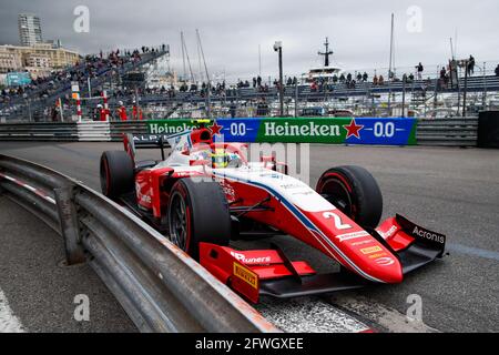 02 Piastri Oscar (aus), Prema Racing, Dallara F2, azione nel campionato FIA Formula 2 2021 a Monaco dal 21 al 23 maggio - Foto Florent Gooden/DPPI Foto Stock