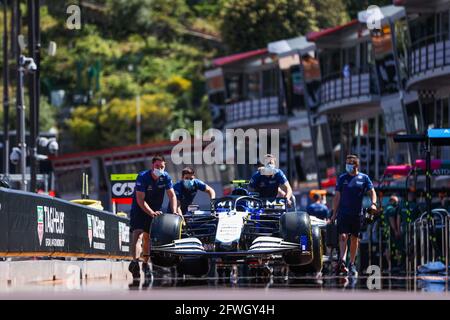 06 LATIFI Nicholas (CAN), Williams Racing F1 FW43B, pitlane, durante il Campionato del mondo di Formula uno 2021, Gran Premio di Monaco dal 20 al 23 maggio a Monaco - Foto Antonin Vincent / DPPI Foto Stock