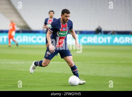 Alessandro Florenzi del PSG durante la partita di calcio della Coppa di Francia tra AS Monaco (ASM) e Paris Saint-Germain PSG il 19 maggio 2021 allo Stade de France a Saint-Denis vicino a Parigi, Francia - Foto Jean Catuffe / DPPI Foto Stock