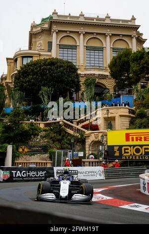 06 LATIFI Nicholas (CAN), Williams Racing F1 FW43B, azione durante il Campionato del mondo di Formula uno 2021, Gran Premio di Monaco dal 20 al 23 maggio a Monaco - Foto Florent Gooden / DPPI Foto Stock