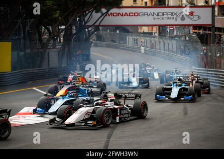 09 Lundgaard Christian (dnk), ART Grand Prix, Dallara F2, azione nel campionato FIA Formula 2 2021 a Monaco dal 21 al 23 maggio - Foto Florent Gooden / DPPI / LiveMedia Foto Stock