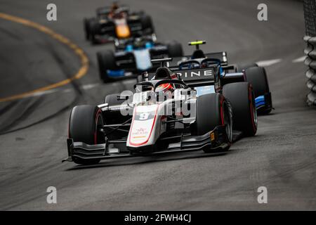 09 Lundgaard Christian (dnk), ART Grand Prix, Dallara F2, azione nel campionato FIA Formula 2 2021 a Monaco dal 21 al 23 maggio - Foto Florent Gooden / DPPI / LiveMedia Foto Stock