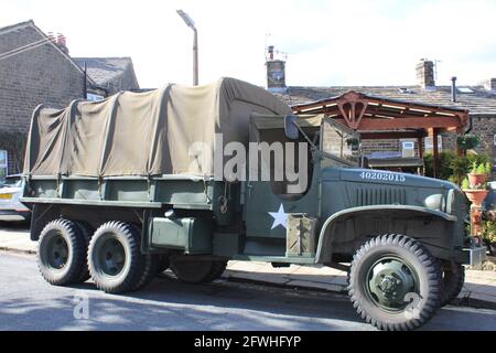 GMC CCKW 2½ ton 6×6 camion dell'esercito americano d'epoca anche Conosciuta come "Jimmy" vista laterale Foto Stock