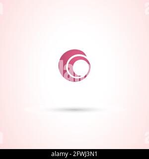 Skincare splendido design del logo Globe Concept, lettera o e simbolo Illustrazione Vettoriale