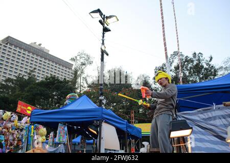 2014 victoria park, mercato lunare di nuovo anno a hong kong Foto Stock