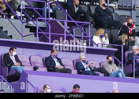 Ronaldo Nazario, presidente di Valladolid e Enrique Cerezo, presidente dell'Atletico de Madrid durante la partita di calcio del campionato spagnolo la Liga tra Real Valladolid e Atletico de Madrid il 21 maggio 2021 allo stadio Jose Zorrilla di Valladolid, Spagna - Foto Irina R Hipolito / Spagna DPPI / DPPI / LiveMedia Foto Stock