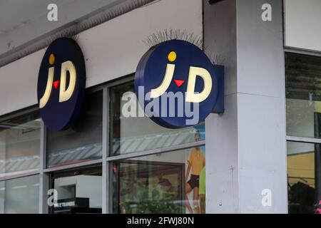 Londra, Regno Unito. 21 Maggio 2021. Una filiale di JD Sports a Londra. (Foto di Dinendra Haria/SOPA Images/Sipa USA) Credit: Sipa USA/Alamy Live News Foto Stock