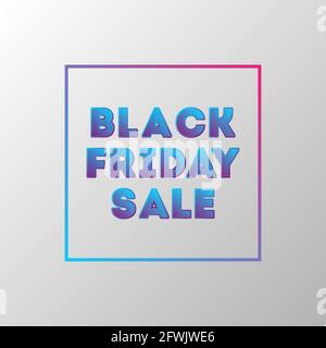 Banner bianco e nero in vendita Black Friday, sconti. Illustrazione Vettoriale