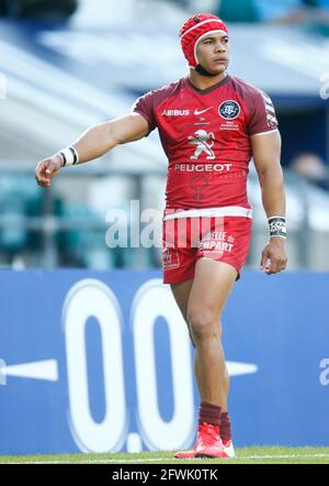 TWICKENHAM INGHILTERRA - MAGGIO 22: Francois Cros di Tolosa durante la Heineken Champions Cup finale partita tra la Rochelle e Tolosa a Twickenham Stadi Foto Stock