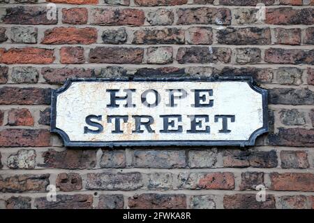 Hope Street a Liverpool Foto Stock