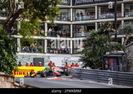 Monaco, Monaco. 23 maggio 2021. 33 VERSTAPPEN Max (nld), Red Bull Racing Honda RB16B, azione durante il Campionato del mondo di Formula uno 2021, Gran Premio di Monaco dal 20 al 23 maggio a Monaco - Foto Florent Gooden / DPPI Foto Stock