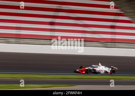 Indianapolis, Indiana, Stati Uniti. 21 Maggio 2021. JR HILDEBRAND (1) degli Stati Uniti pratica per la 105 a corsa dell'Indianapolis 500 all'Indianapolis Motor Speedway di Indianapolis, Indiana. Credit: Brian Spurlock Grindstone Media/ASP/ZUMA Wire/Alamy Live News Foto Stock