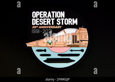 Operation Desert Storm 30th Anniversary PVC Patch - Jaguar Foto Stock