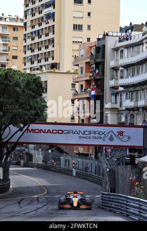 Monte Carlo, Monaco. 23 maggio 2021. Daniel Ricciardo (AUS) McLaren MCL35M. Gran Premio di Monaco, domenica 23 maggio 2021. Monte Carlo, Monaco. Credit: James Moy/Alamy Live News Foto Stock