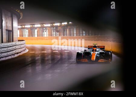 Monaco, Monaco. 23 maggio 2021. 04 NORRIS Lando (gbr), McLaren MCL35M, azione durante il Campionato del mondo di Formula uno 2021, Gran Premio di Monaco dal 20 al 23 maggio a Monaco - Foto Florent Gooden / DPPI Foto Stock