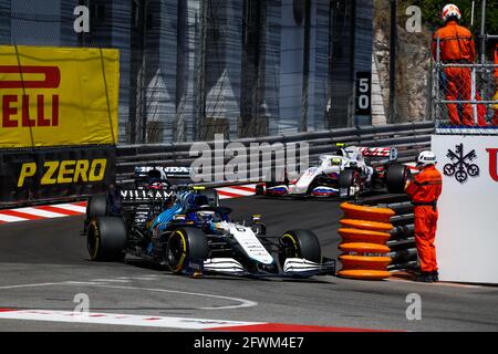 06 LATIFI Nicholas (CAN), Williams Racing F1 FW43B, azione durante il Campionato del mondo di Formula uno 2021, Gran Premio di Monaco dal 20 al 23 maggio a Monaco - Foto Florent Gooden / DPPI / LiveMedia Foto Stock