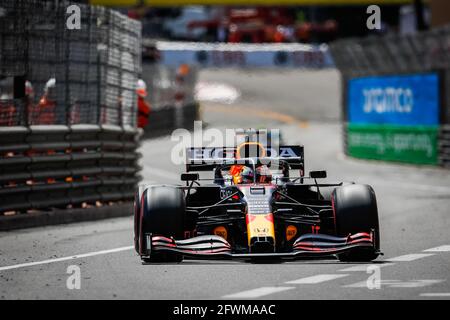 Monaco, Monaco. 23 maggio 2021. 33 VERSTAPPEN Max (nld), Red Bull Racing Honda RB16B, azione durante il Campionato del mondo di Formula uno 2021, Gran Premio di Monaco dal 20 al 23 maggio a Monaco - Foto Antonin Vincent / DPPI Foto Stock