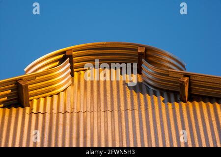 costruzione in ferro ondulato materiale molto versatile Foto Stock