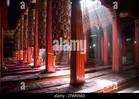 Potala Palace interno nel Tibet di Lhasa Foto Stock