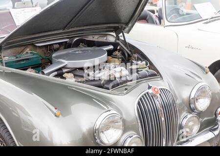 1966 Jaguar 3.4 litri Mark 2 berlina classica ON Mostra ad una mostra di auto a Sydney, Australia Foto Stock