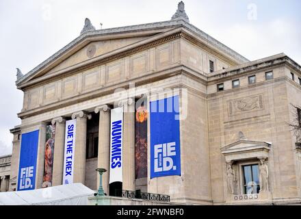 Chicago, Illinois, Stati Uniti. Il Field Museum of Natural History si trova all'interno del Chicago Museum Campus. Foto Stock