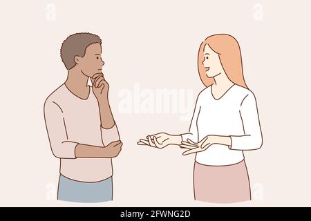 Concetto di comunicazione e conversazione Illustrazione Vettoriale