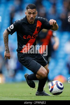 Manchester, Inghilterra, 23 maggio 2021. Allan of Everton durante la partita della Premier League all'Etihad Stadium di Manchester. Il credito immagine dovrebbe essere: Darren Staples / Sportimage Credit: Sportimage/Alamy Live News Foto Stock