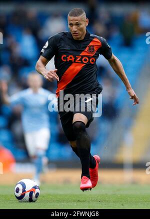 Manchester, Inghilterra, 23 maggio 2021. Richarlison di Everton durante la partita della Premier League all'Etihad Stadium di Manchester. Il credito immagine dovrebbe essere: Darren Staples / Sportimage Credit: Sportimage/Alamy Live News Foto Stock