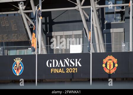 Polsat Plus Arena Gdansk, sede della finale della UEFA Europa League 2021 e sede della squadra di calcio Lechia Gdansk, a Gdansk, Polonia. 23 maggio 2021 © Wojciech S. Foto Stock