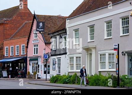 High Street a Dedham, Essex, Inghilterra Regno Unito Foto Stock