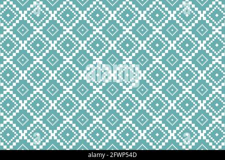 Nordico geometrico orientale senza cuciture modello di tappeto design per sfondo, tappeto, carta da parati, abbigliamento, wrapping, batik, tessuto. Ricamo stile Illustrazione Vettoriale