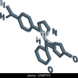 Icona della resistenza agli antibiotici della formula. Isometrica della formula vettore di resistenza antibiotica icona per web design isolato su sfondo bianco Illustrazione Vettoriale