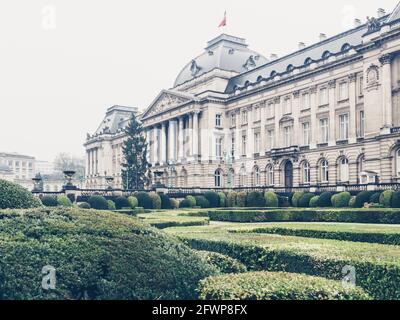 Bellissimo e storico Palazzo reale di Bruxelles a Bruxelles, Belgio Foto Stock